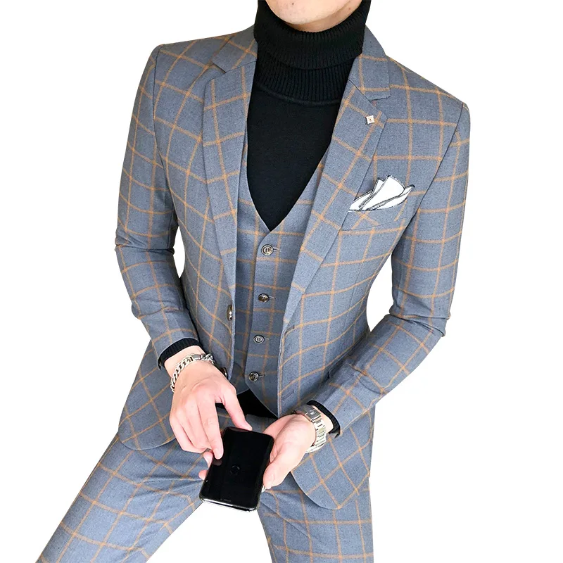 Men'S Grooming Kits - Blazer and Vest and Pants /