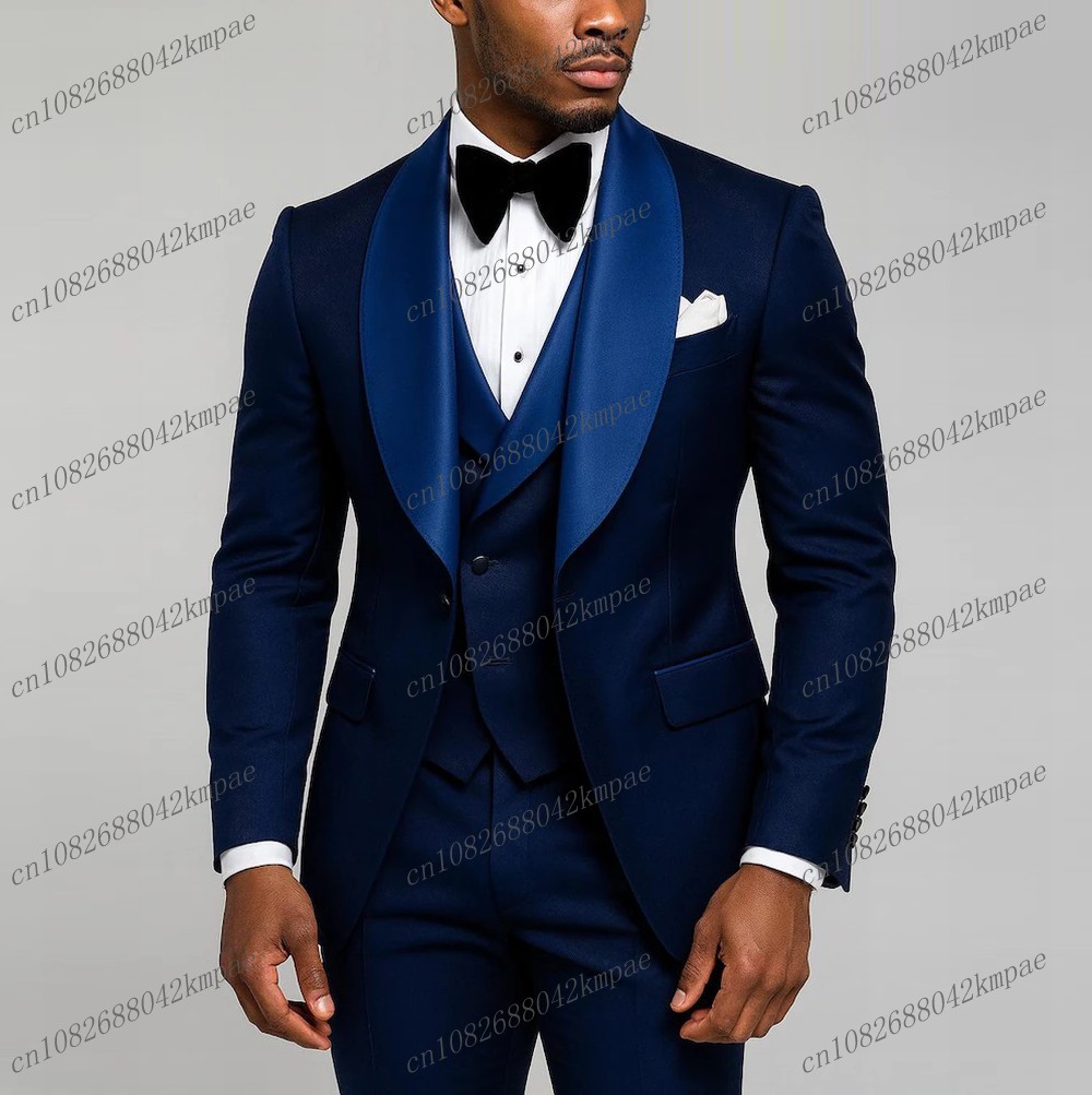 New Navy Blue Formal Men Suit  - Men'S Grooming Kits 评论和价格