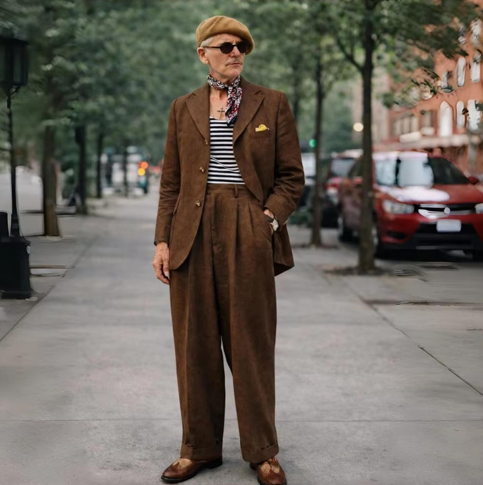 Brown Linen Men Suits 2 Pieces - Men'S Grooming Kits 评论和价格