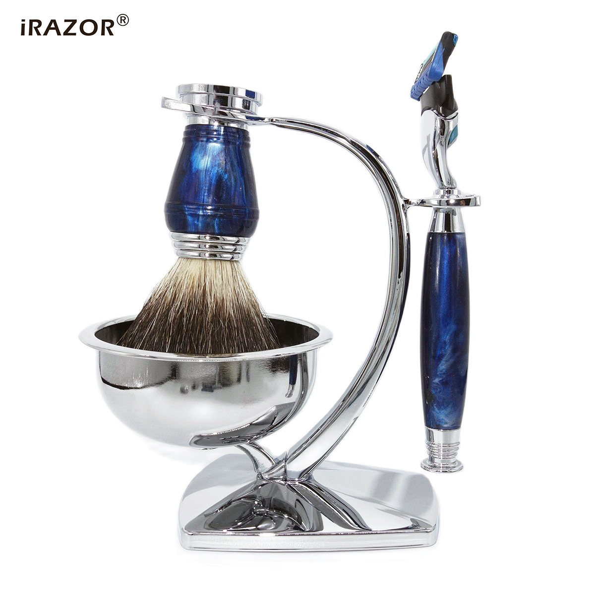 iRAZOR Royal Blue Luxury Men's - Mens Grooming Kit Gift 评论和价格
