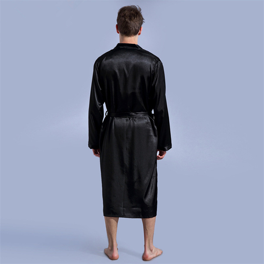 Groom Robe Emulation Silk Soft - Men Grooming Home 评论和价格
